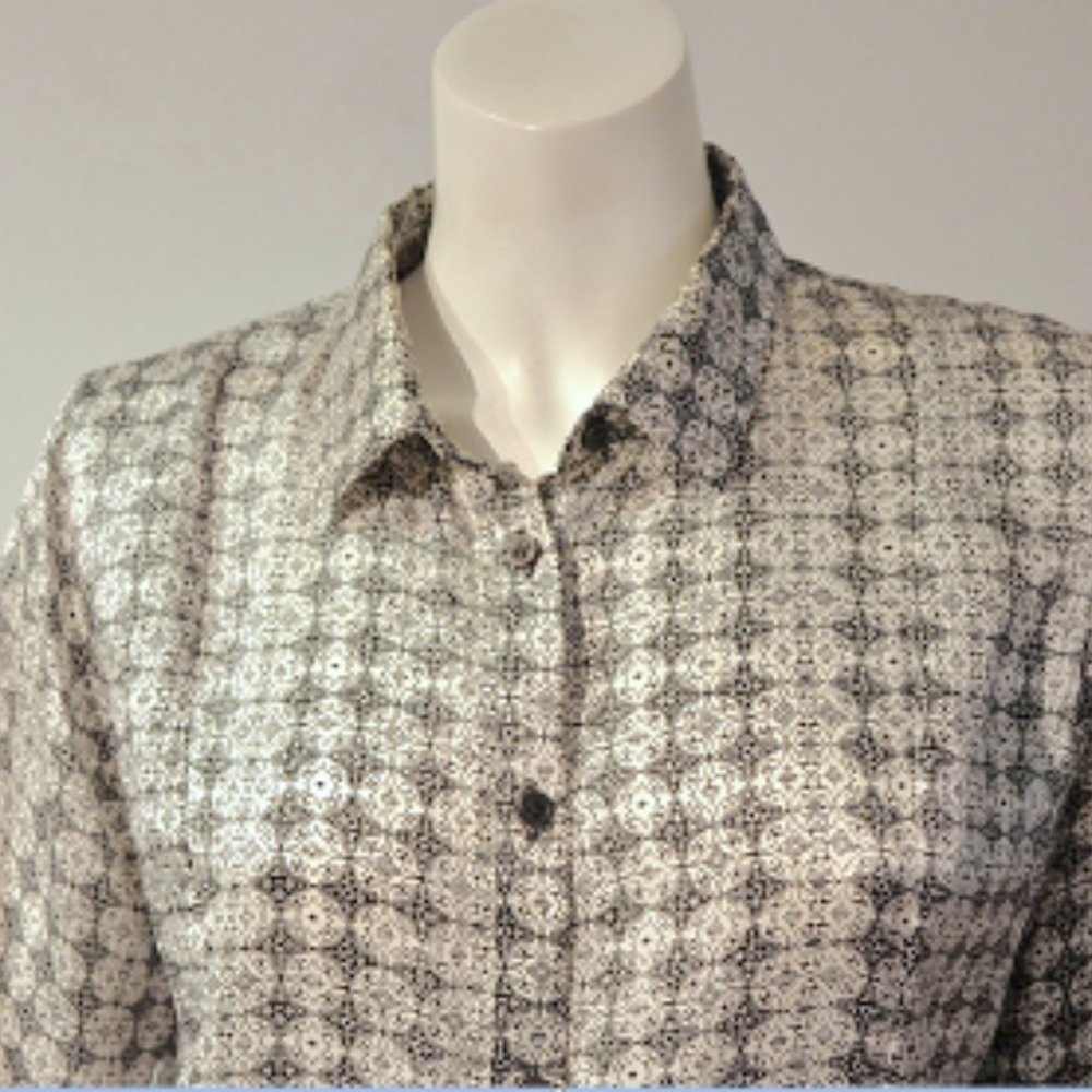 Vintage 90's Holly Golightly Silk Charmeuse Shirt - Picture 6 of 11
